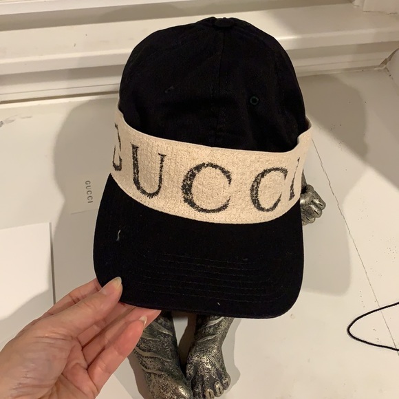 NWT Authentic Gucci Gabardine Rub Baseball Hat - Picture 8 of 13